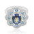 Anello in argento con Quarzo Mistico Blu