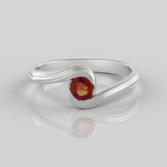 Bague en argent et Rubis de Tanzanie