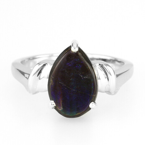 Anillo en plata con Ammolita