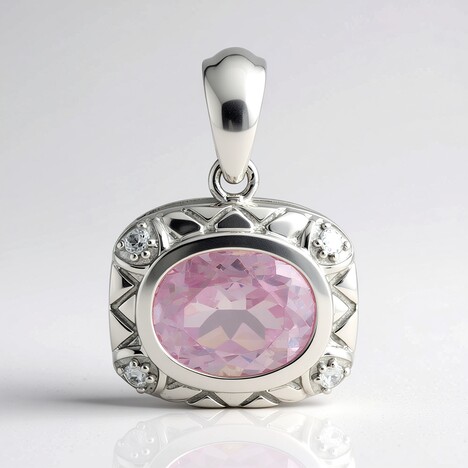 Ciondolo in argento con Kunzite (Pallanova)