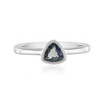 Nicht erhitzter Tansanit-Silberring