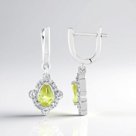 Boucles d'oreilles en argent et Sphène