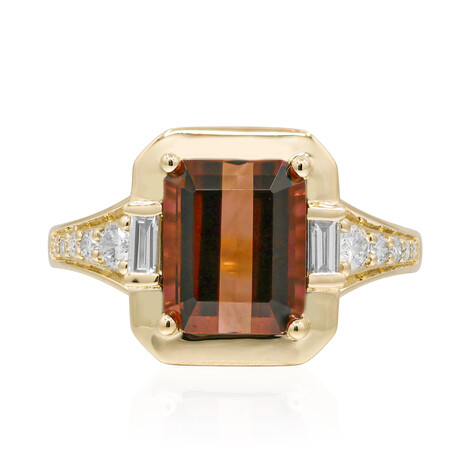 Anillo en oro con Turmalina neón del Congo (CIRARI)