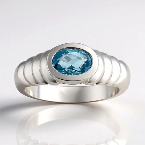 Anello in argento con Zircone Ratanakiri (Pallanova)