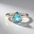 Anello in argento con Topazio Blu Cielo (MONOSONO COLLECTION)