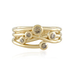 Zilveren ring met een I2 Bruine Diamant