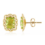 Burmesischer Peridot-Silberohrringe