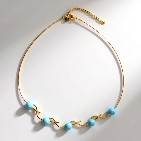 Collana in argento con Acquamarina Brasiliana