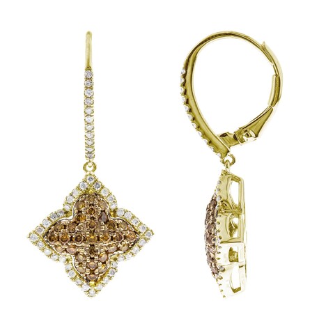 Gouden oorbellen met SI2 Fancy Diamanten (CIRARI)