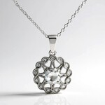 Collana in argento con Topazio Bianco