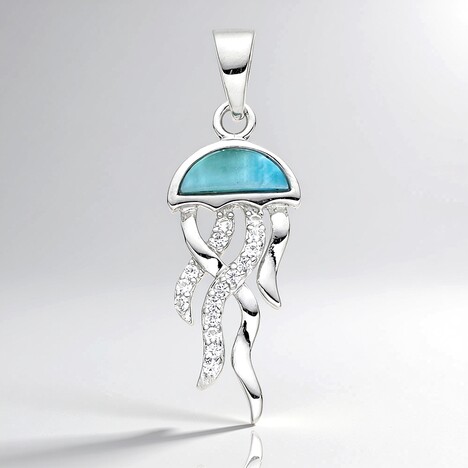 Ciondolo in argento con Larimar