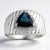 Bague en argent et Topaze bleu de Londres (de Melo Essence)