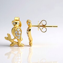 Orecchini in oro con Diamante I1 (H)