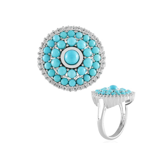 Sleeping Beauty-Türkis-Silberring