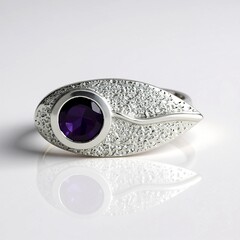 Anello in argento con Ametista (MONOSONO COLLECTION)
