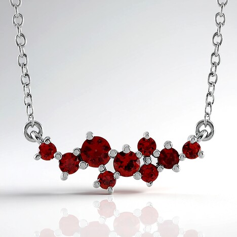 Collana in argento con Rubino Tanzania (Adela Silber)