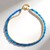 Collar en plata con Apatita azul neón