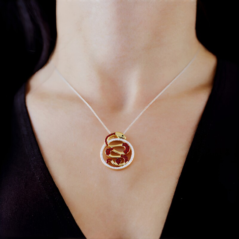 Zirkon-Silberanhänger