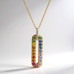 Collana in oro con Zaffiro Fancy