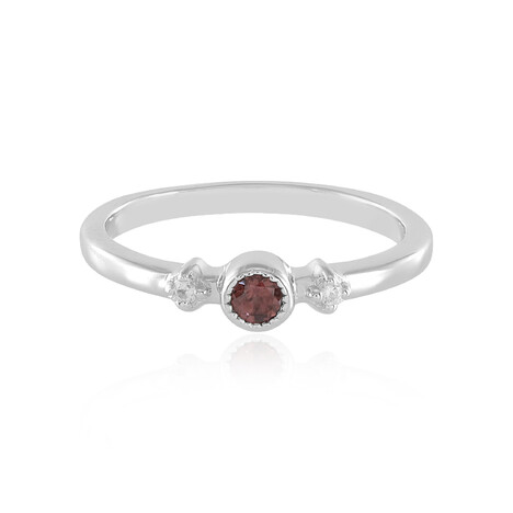 Anillo en plata con Zircón rosado