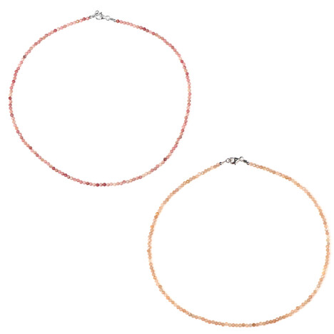 Edelstein-Silberhalsketten