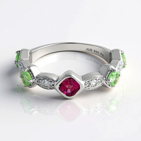 Anello in argento con Tormalina Rosa Nigeriana