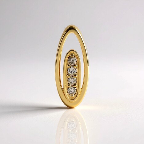 Ciondolo in argento con Diamante Champagne I2 (de Melo Essence)