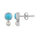 Boucles d'oreilles en argent et Turquoise