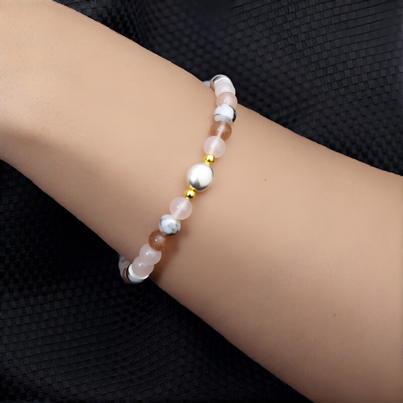 Bracciale con Perla d'Acqua Dolce Bianca (Riya)