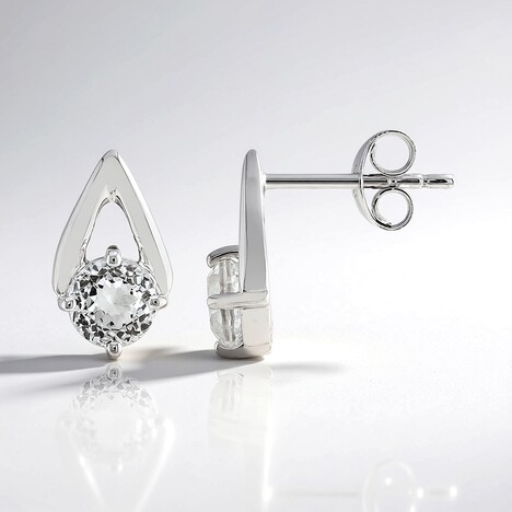 Orecchini in argento con Kunzite Bianca (Pallanova)