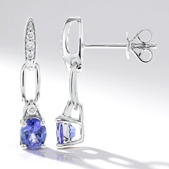 Orecchini in oro con Tanzanite AAA