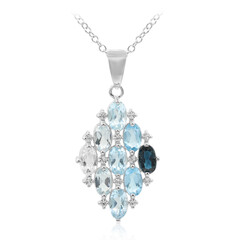 London Blue Topaz Silver Necklace
