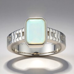 Anello in argento con Opale di Welo