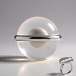 Anello in argento con Agata Bianca