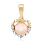 Colgante en plata con Perla durazno Freshwater (TPC)