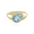 Zilveren ring met een hemel-blauwe topaas