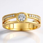 Anello in oro con Diamante SI1 (G) (Annette)