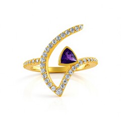 Anello in argento con Ametista Siberiana (de Melo Essence)