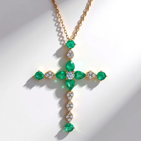 Collana in oro con Smeraldo Zambia AAA (CIRARI)