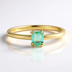 Anello in oro con Smeraldo Color Paraiba