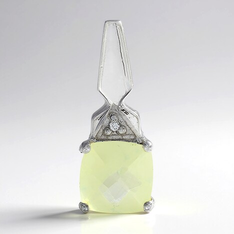 Ciondolo in argento con Prehnite