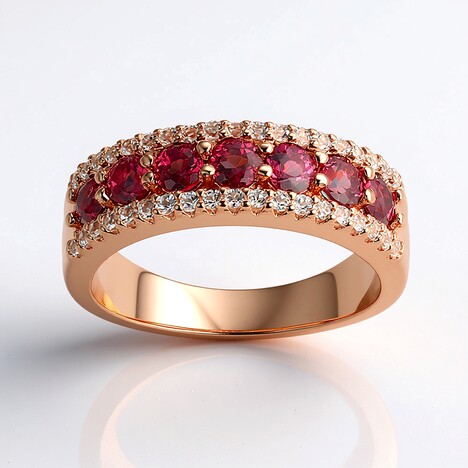 Bague en argent et Grenat Rhodolite