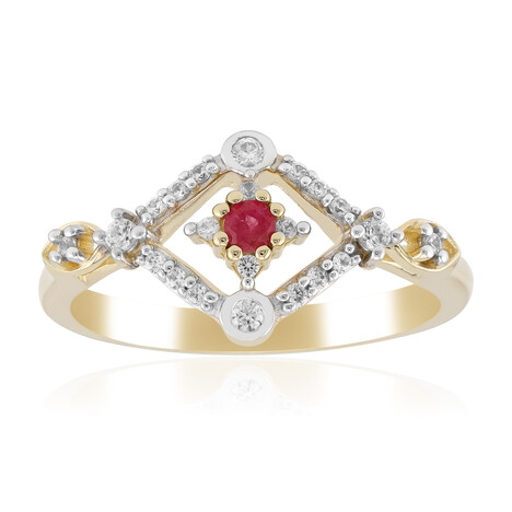 Roter Beryll-Goldring