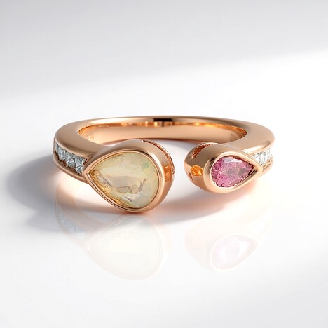 Anello in argento con Opale di Welo (Adela Silber)