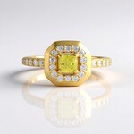 Bague en argent et Saphir jaune de Ceylan