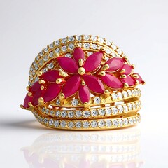 Anello in argento con Rubino