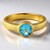 Anello in argento con Topazio Blu Svizzero (MONOSONO COLLECTION)
