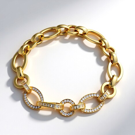 Bracciale in argento con Topazio Bianco (Adela Silber)