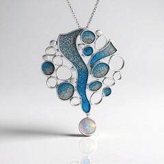 Collana in argento con Opale di Welo (Adela Silber)