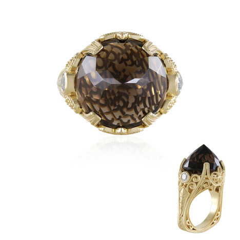 Anillo en plata con Cuarzo ahumado (Dallas Prince Designs)